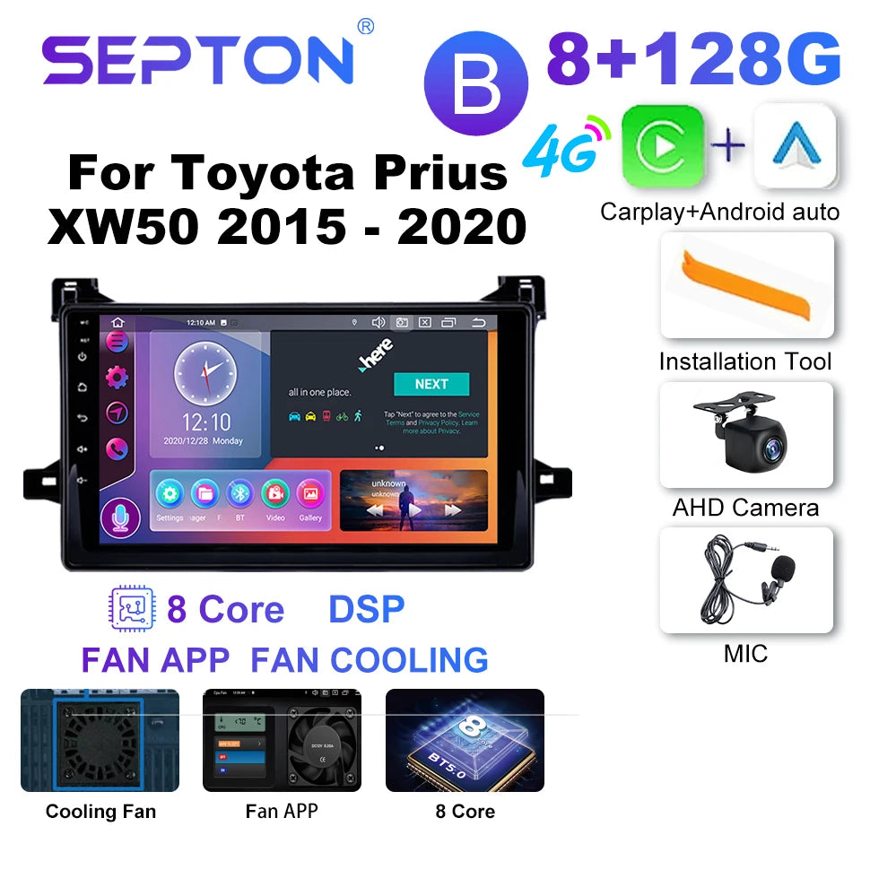 SEPTON Car Radio Stereo Audio for Mitsubishi Pajero 4 V80 V90 2006-2014